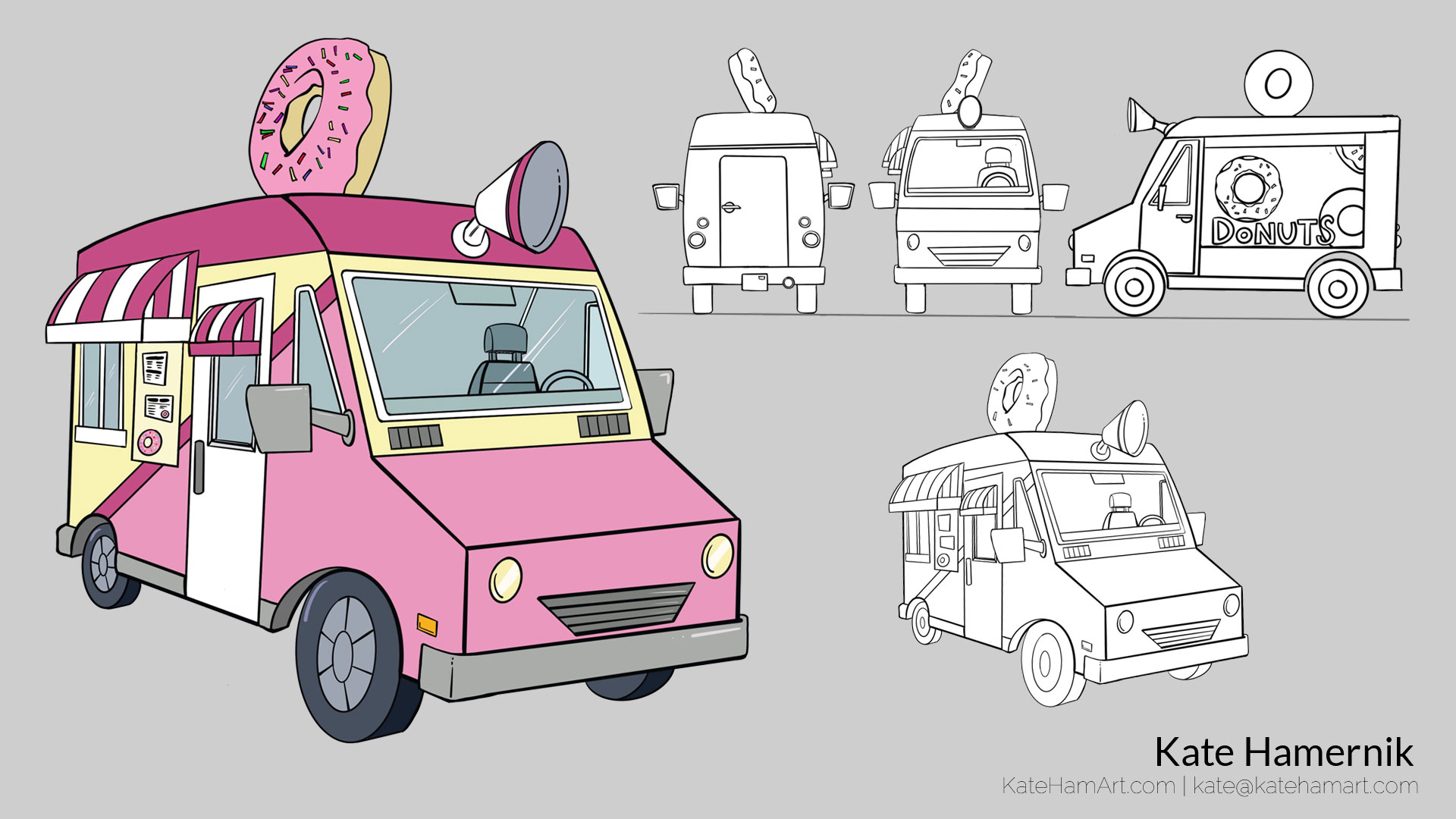 prop donut truck vehicle design