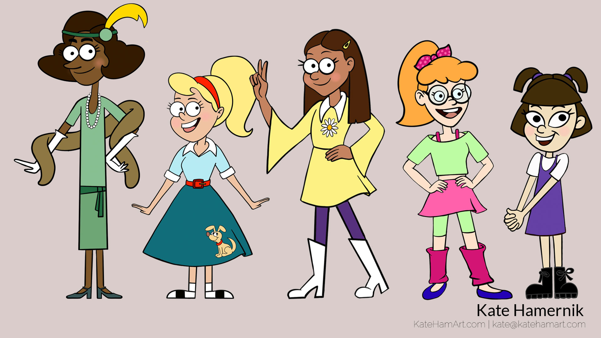 decades fashion characters