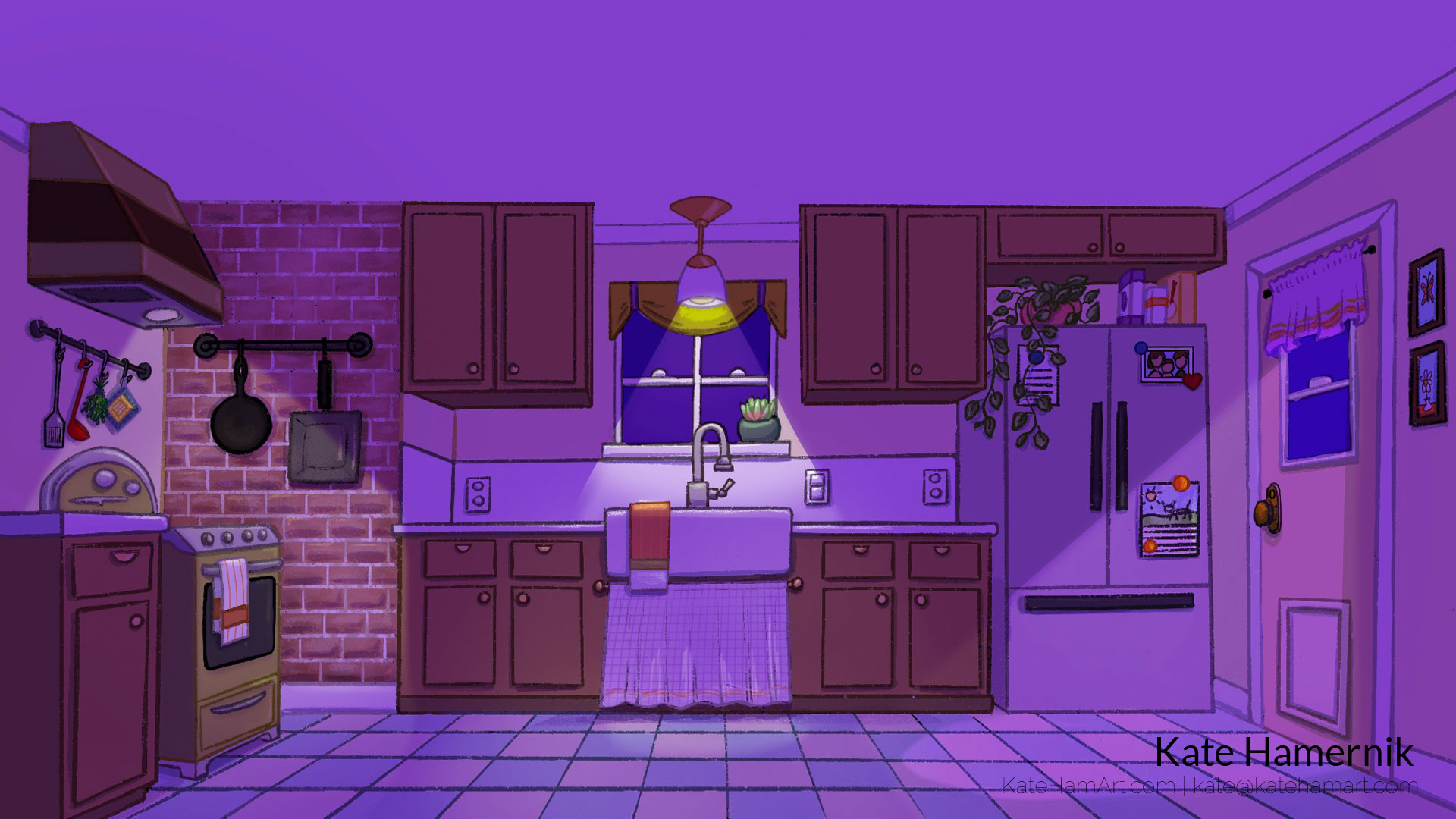 kitchen nightime