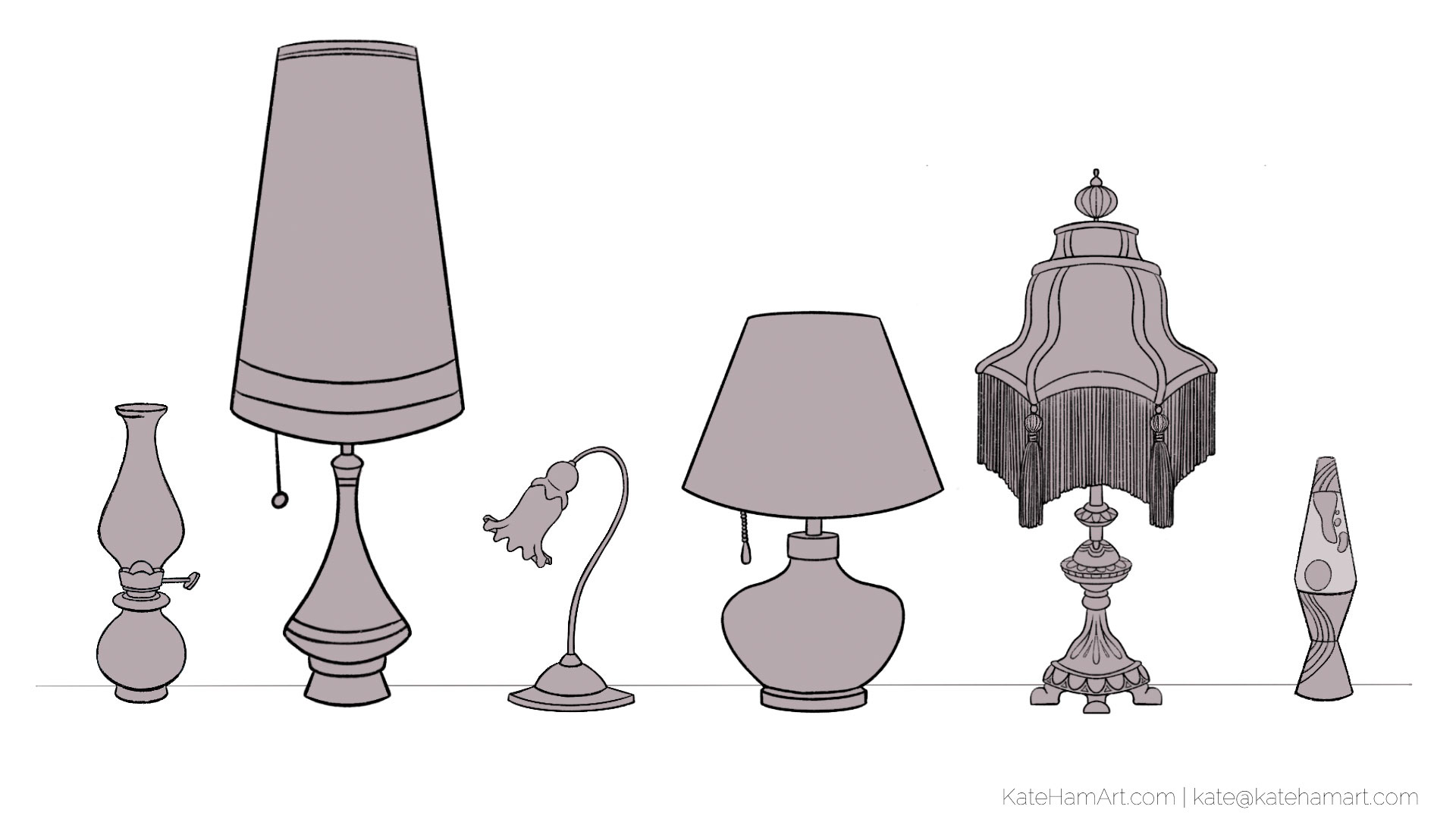 silhouette lamps prop design