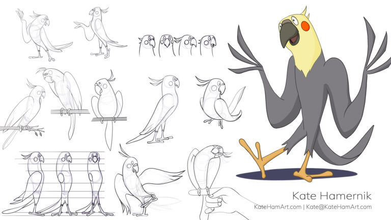 Cockatiel Character Design
