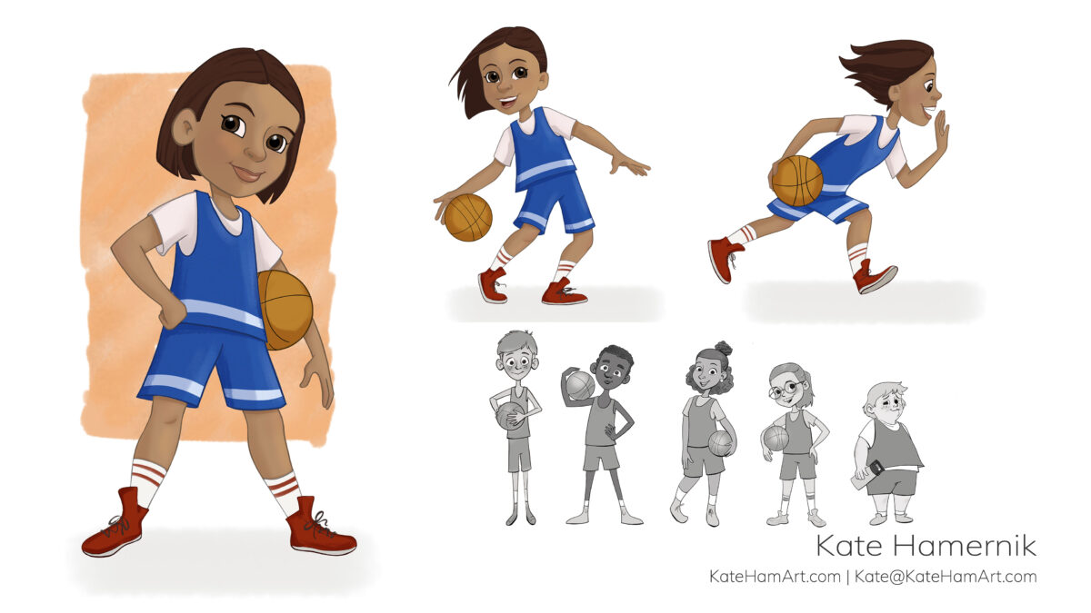 character design girl basketball