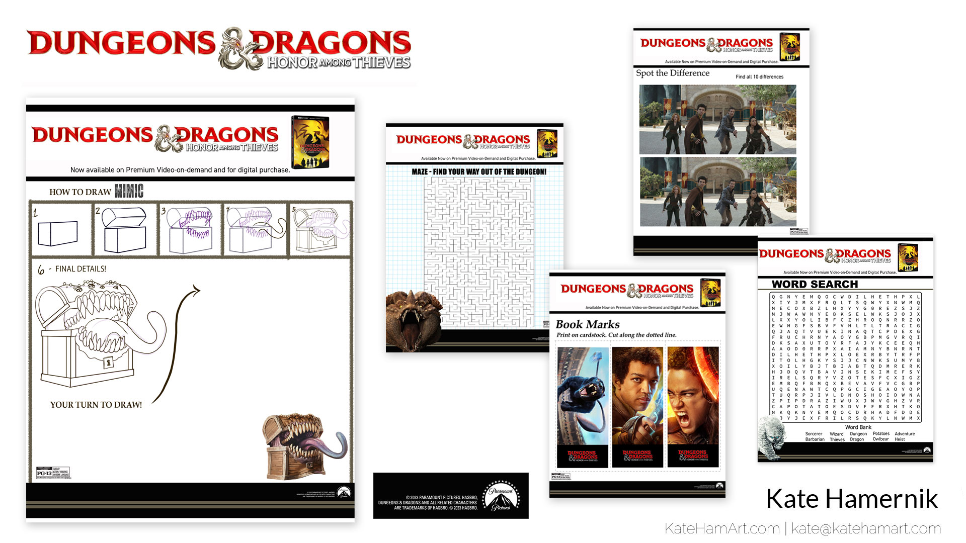 dungeons and dragons printable activity sheets