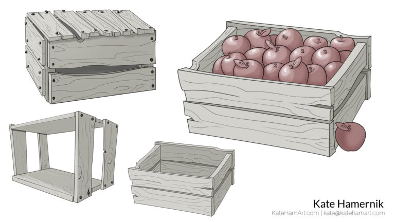 wooden box prop studies