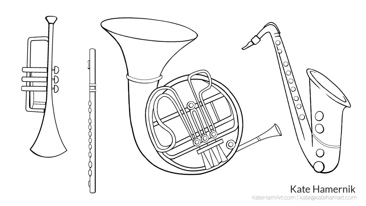 marching band instruments prop design