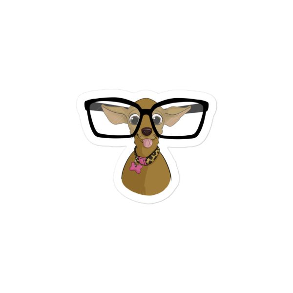 Dog Wearing Glasses Sticker