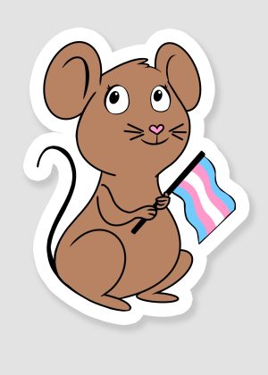 Trans Mouse Sticker