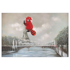 Turning Red Upcycled Painting
