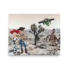 Woody, Jessie, Bullseye, and Buzz in Joshua Tree upcycled painted landscape - Image 2