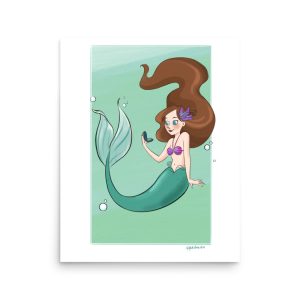 Mermay Mirror Poster Print
