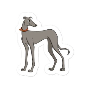 Greyhound dog art bubble-free stickers
