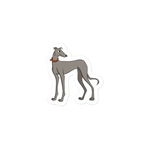Greyhound dog art bubble-free stickers