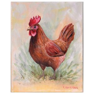 lttle red hen original painting