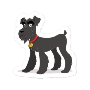 Schnauzer dog art bubble-free stickers
