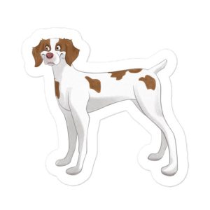 Spaniel dog art bubble-free stickers