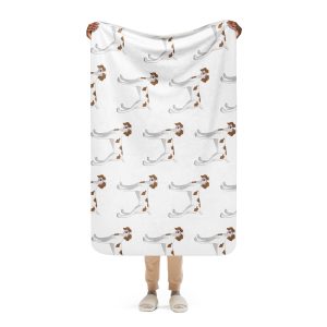 Spaniel all over print Sherpa blanket