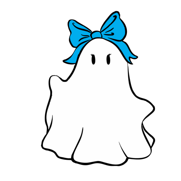 Ghost with a bow Halloween lawn decor - Image 9