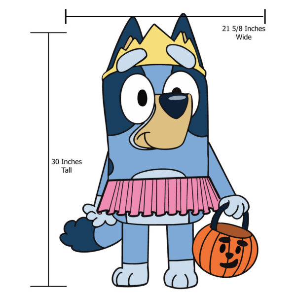 Bluey Halloween lawn sign size
