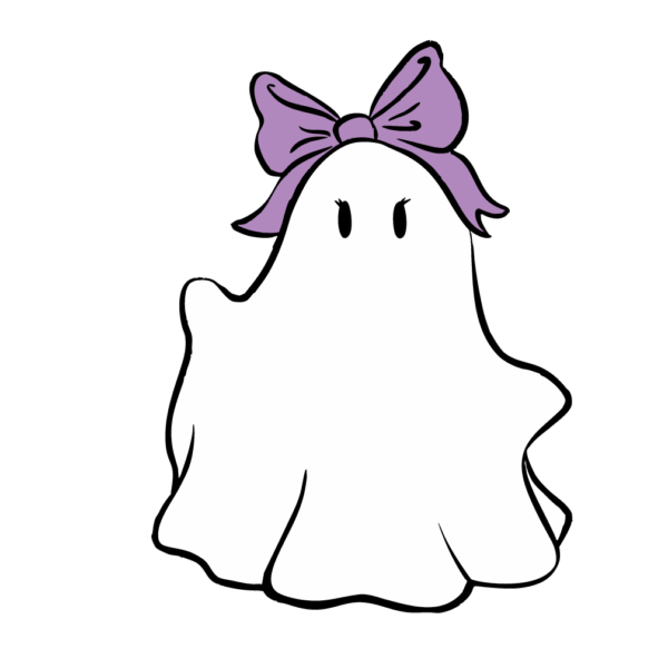 Ghost with a bow Halloween lawn decor - Image 10