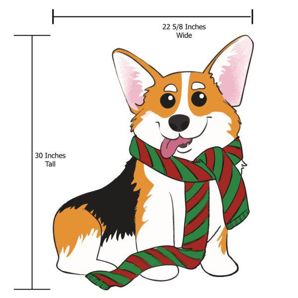 corgy holiday lawn decor