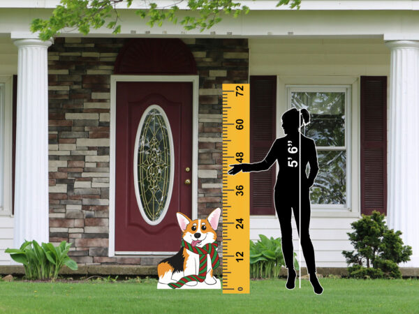 corgy holiday lawn decor