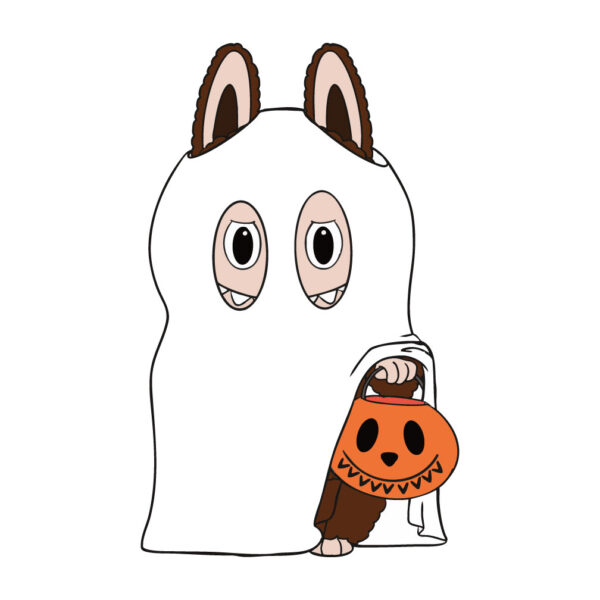 labooboo Ghost costume halloween lawn sign