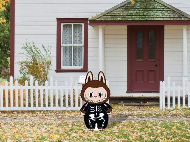 labooboo skelly lawn sign
