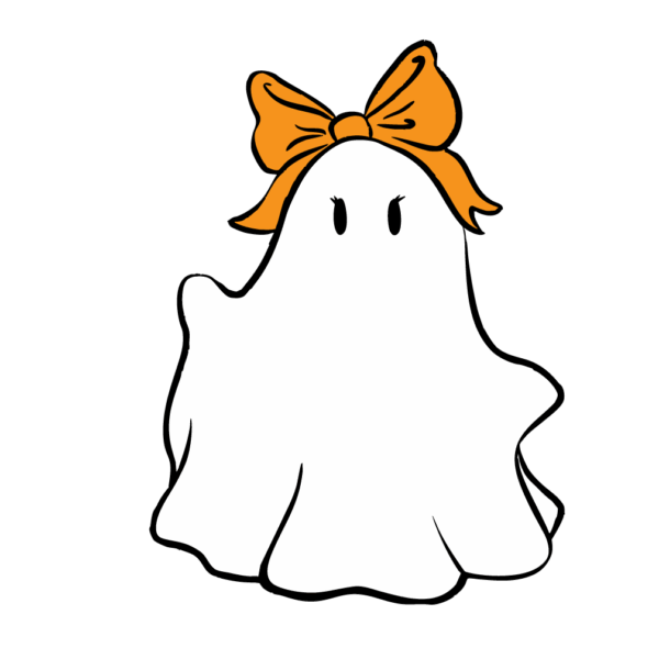 Ghost with a bow Halloween lawn decor - Image 7
