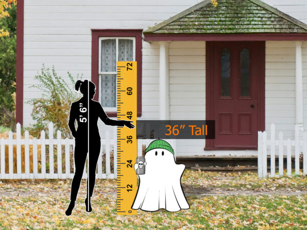 Whimsical Ghost with Beanie