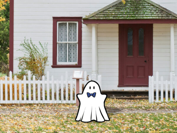 Dapper Ghost with Bow Tie – Halloween Yard Sign