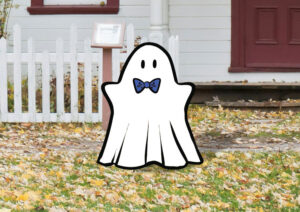 Ghost with Bow Tie – Halloween Yard Sign