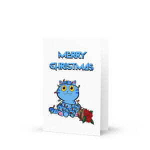 Derpy Cat Merry Christmas Card