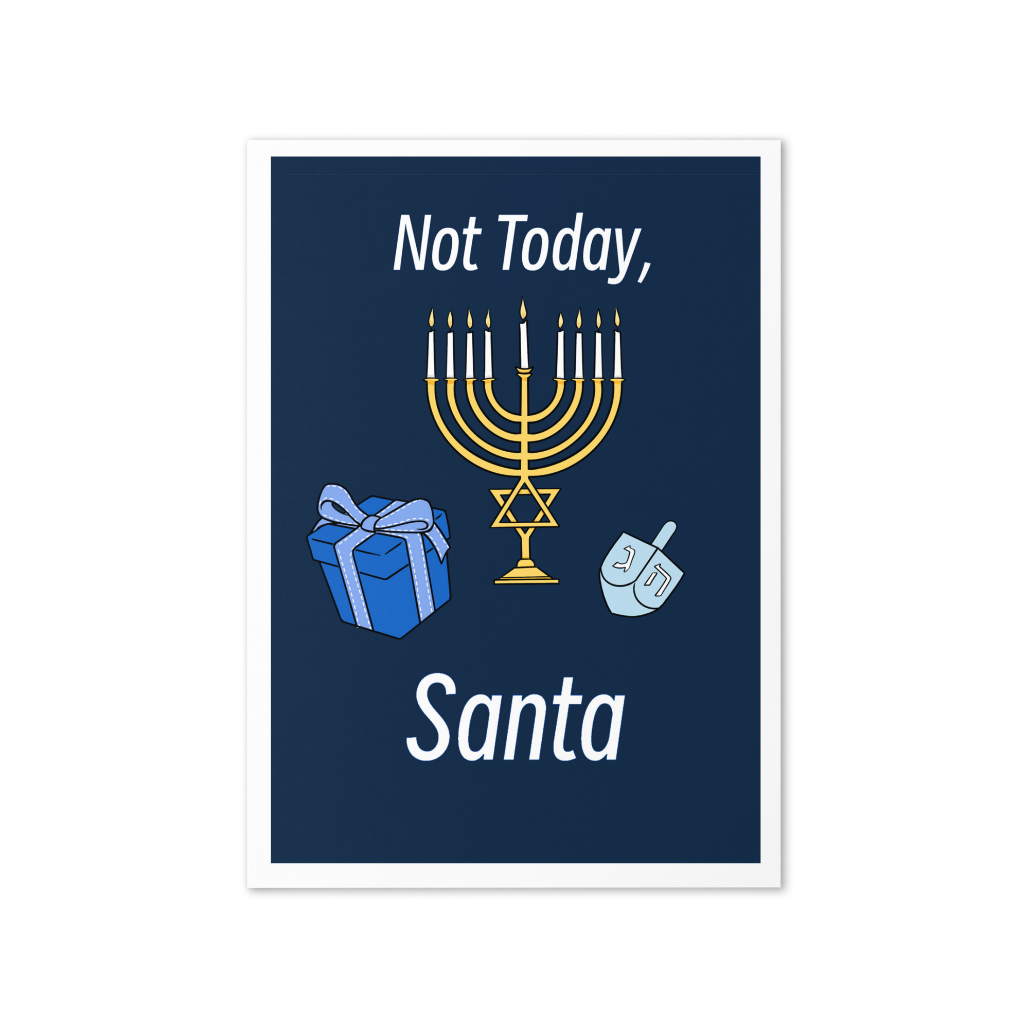 Not Today, Santa Hanukkah card - Image 6