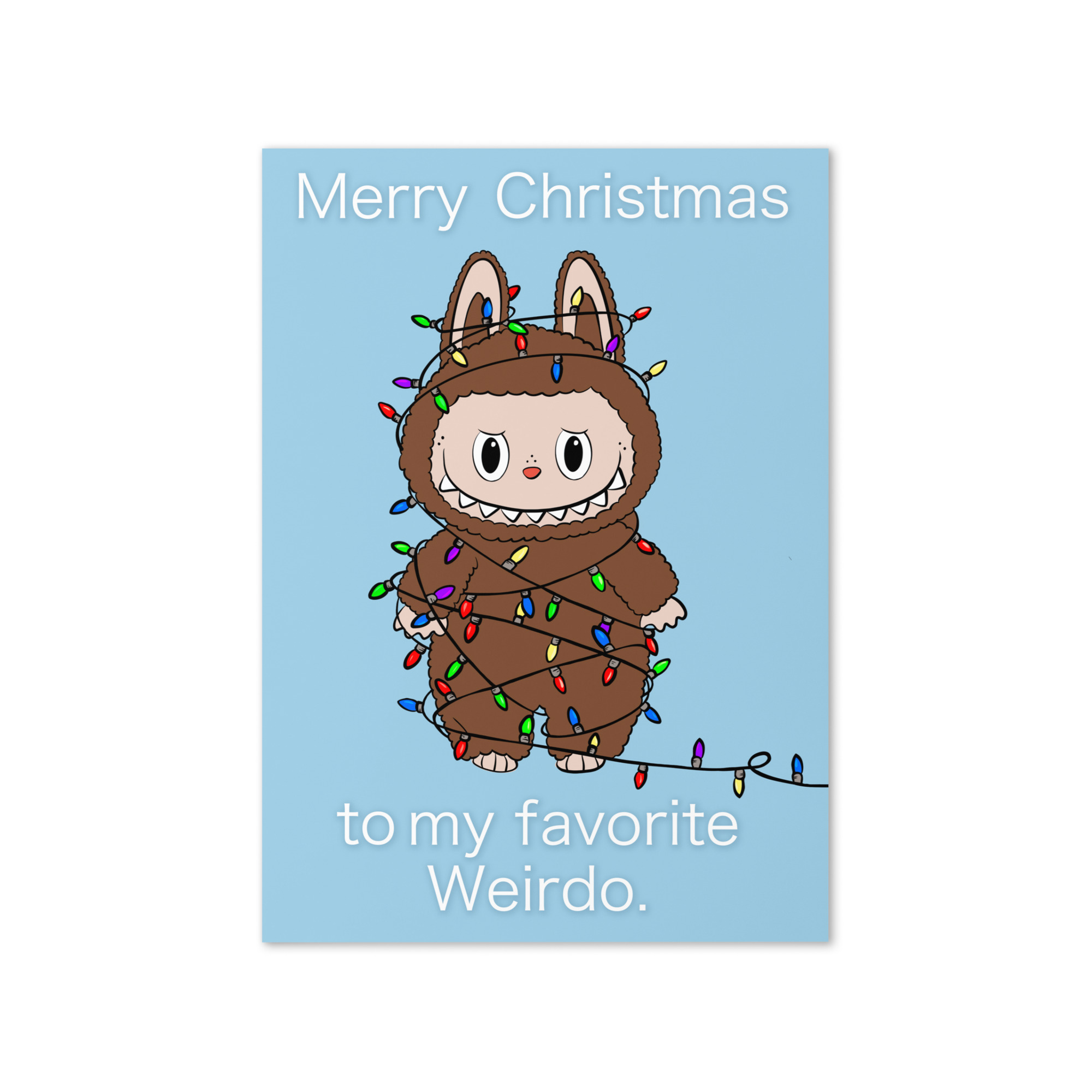 Merry Christmas To My Favorite Weirdo card - Image 4