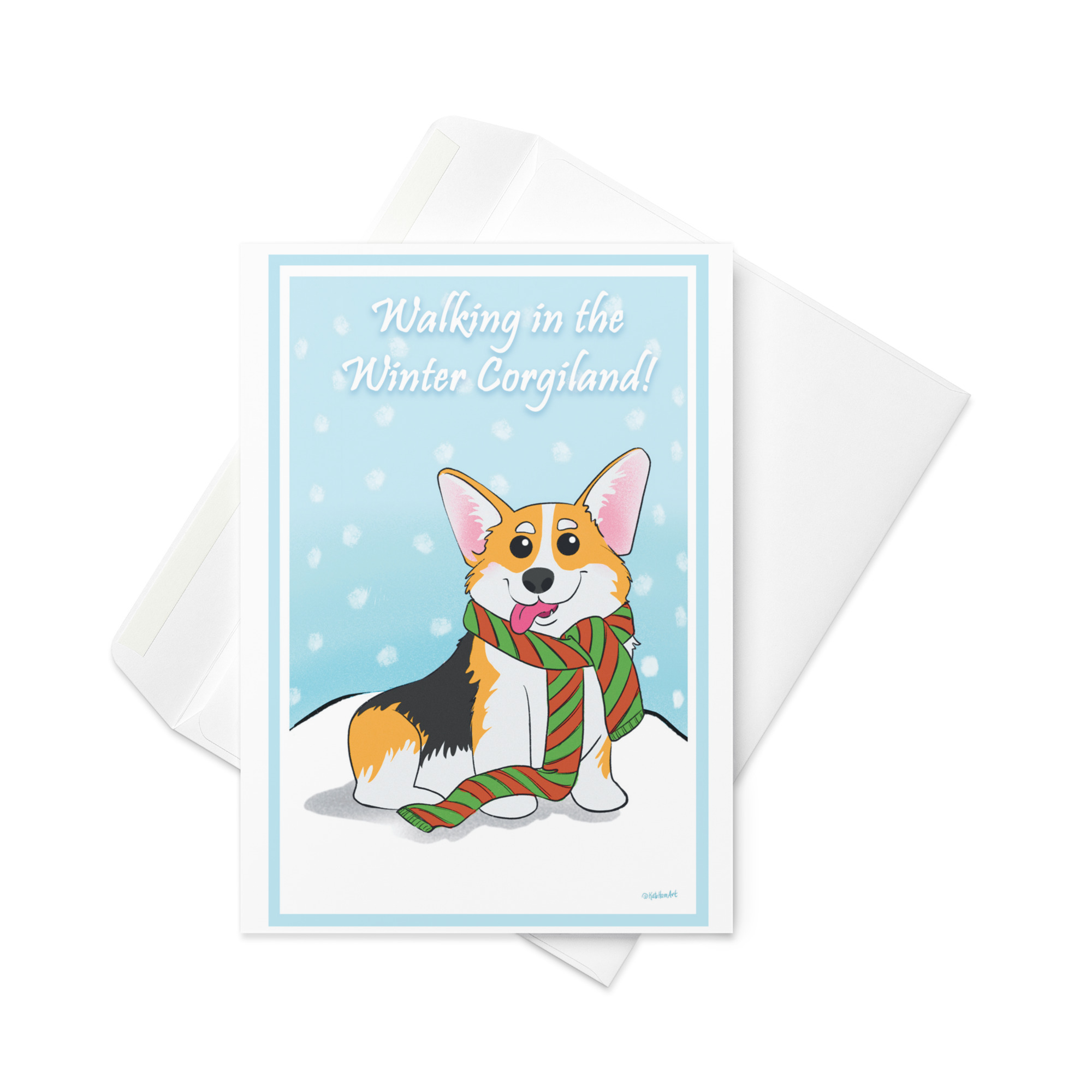 Corgi Christmas Card