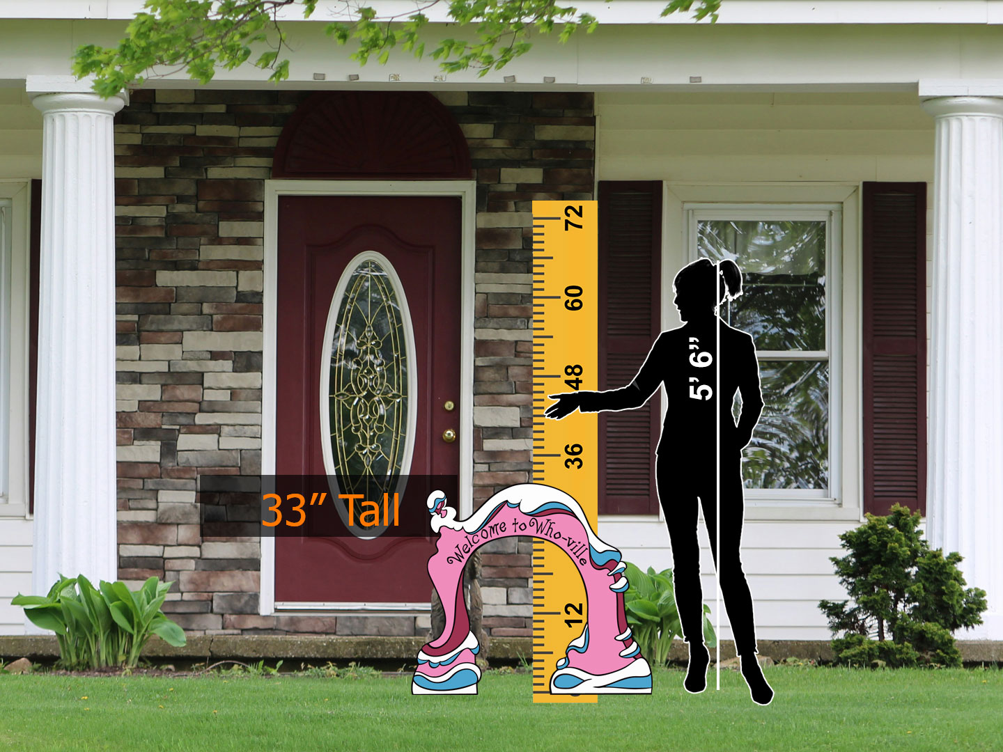 Whoville Sign lawn decor Actual Size