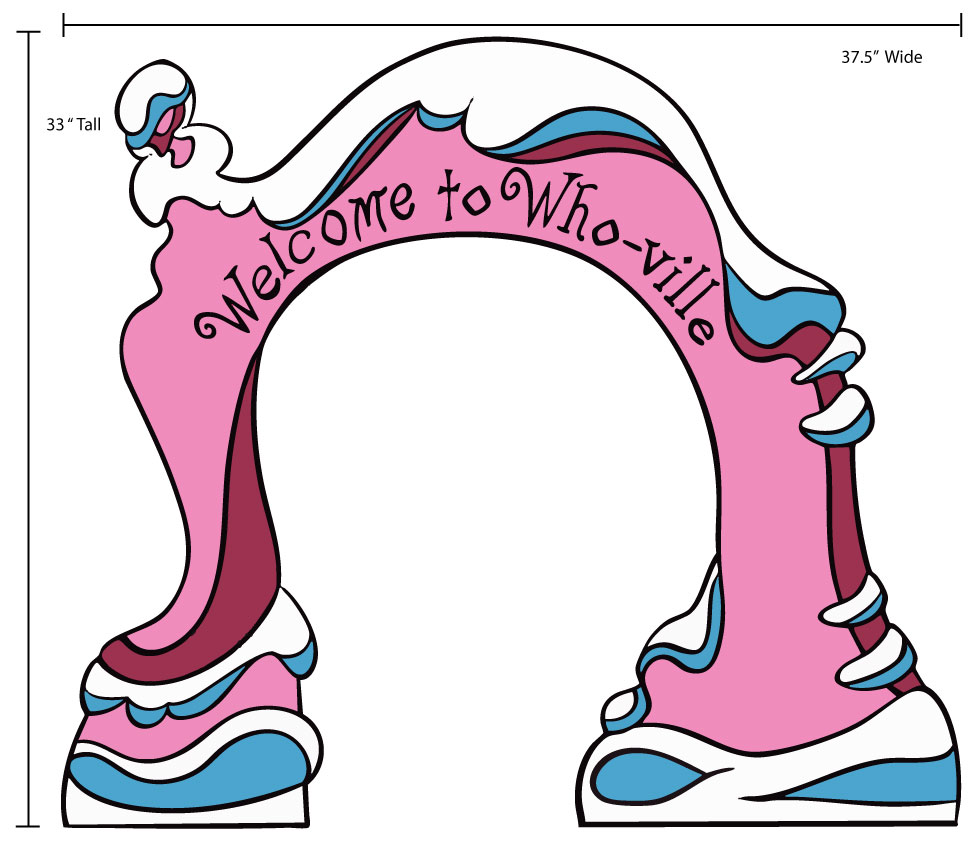 Whoville Sign lawn decoration size