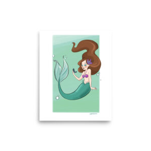 Mermay Mirror Poster Print