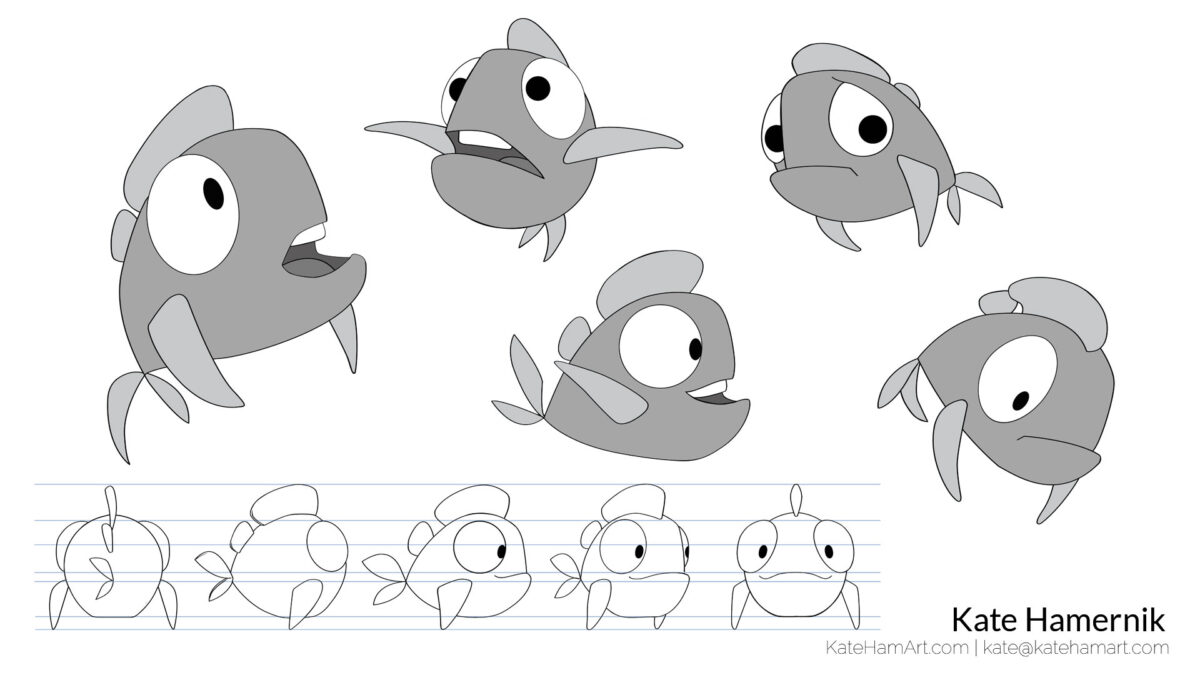 portfolio fish character design