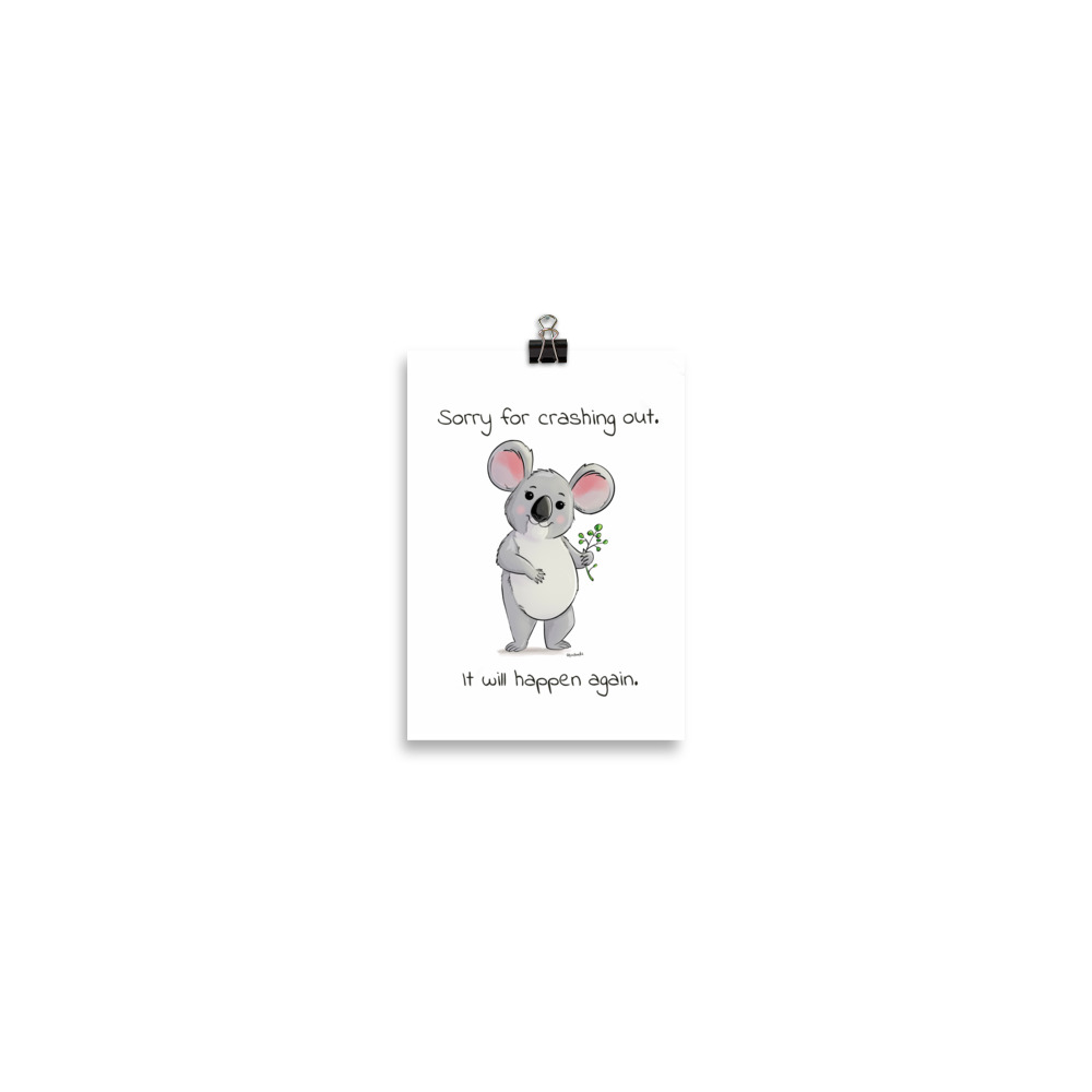 Crash Out Koala Digital Print - Image 2