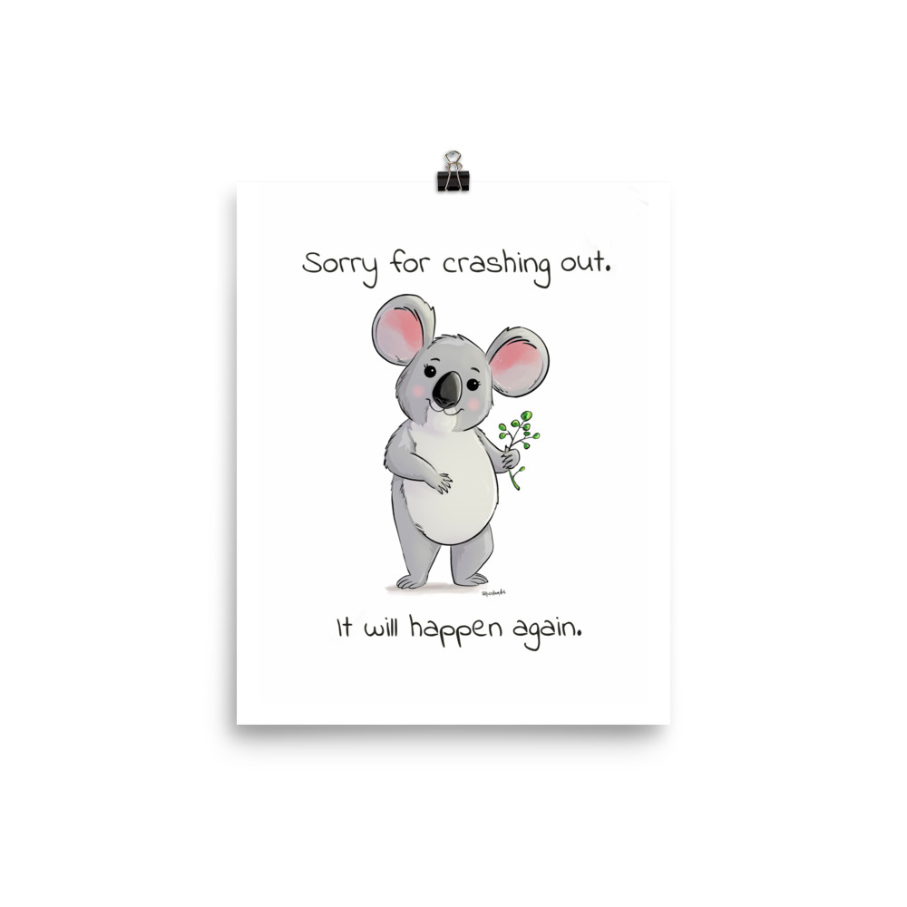 Crash Out Koala Digital Print - Image 3