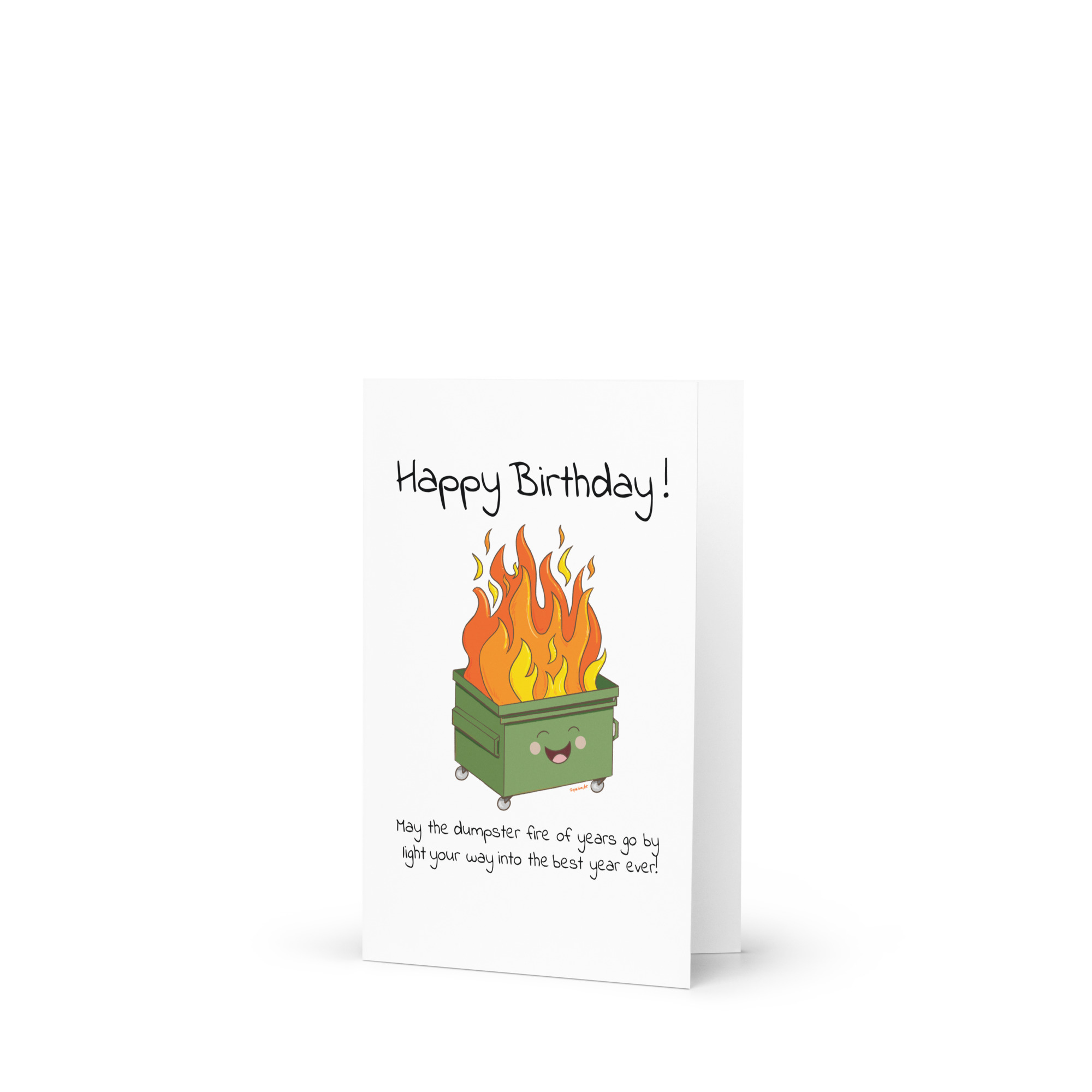 Dumpster Fire Birthday Card