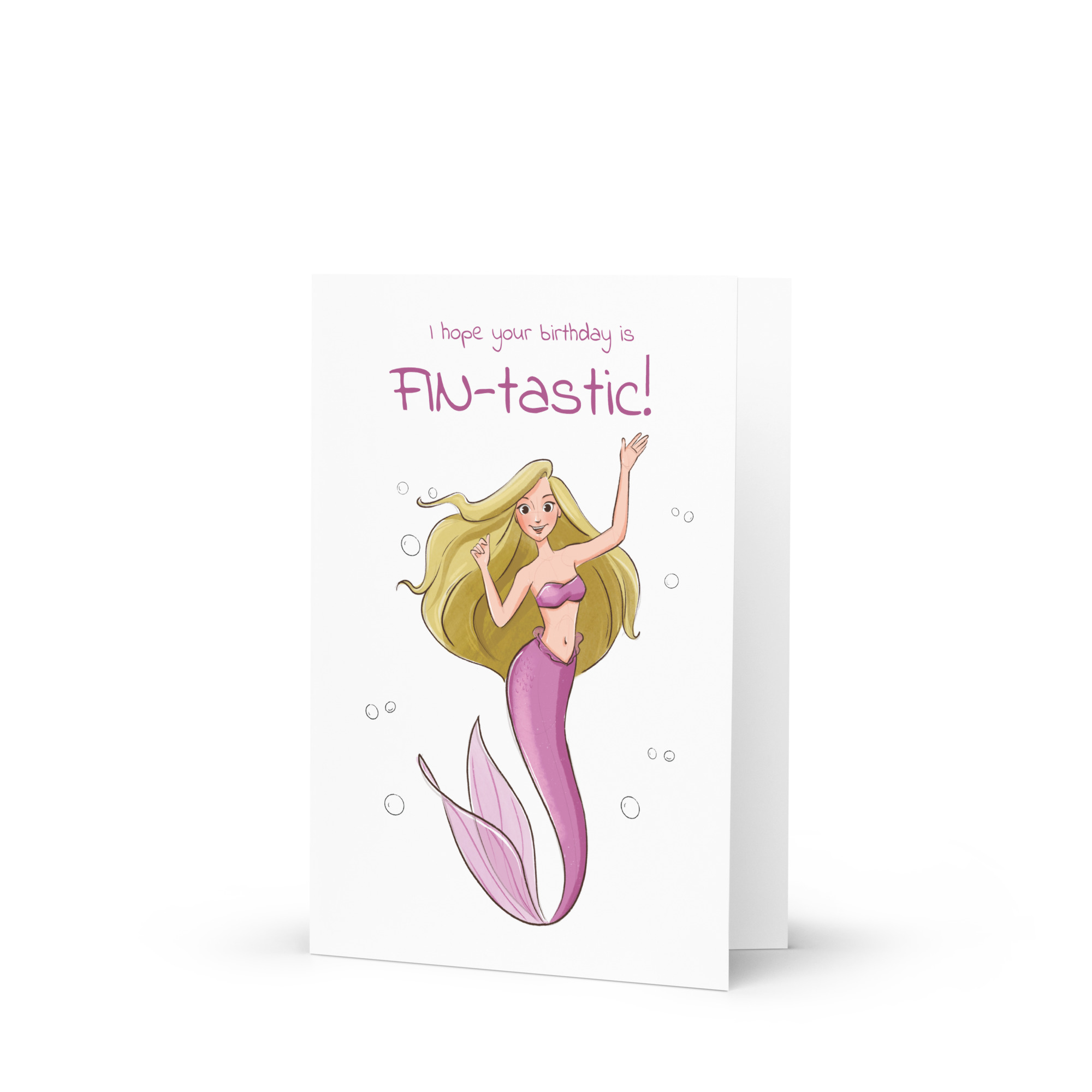 Mermaid Happy Birthday Card - Image 2