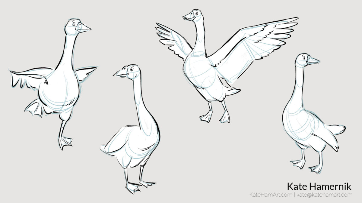 Geese Animal Sketches