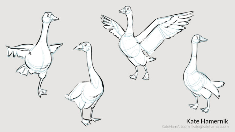Geese Animal Sketches